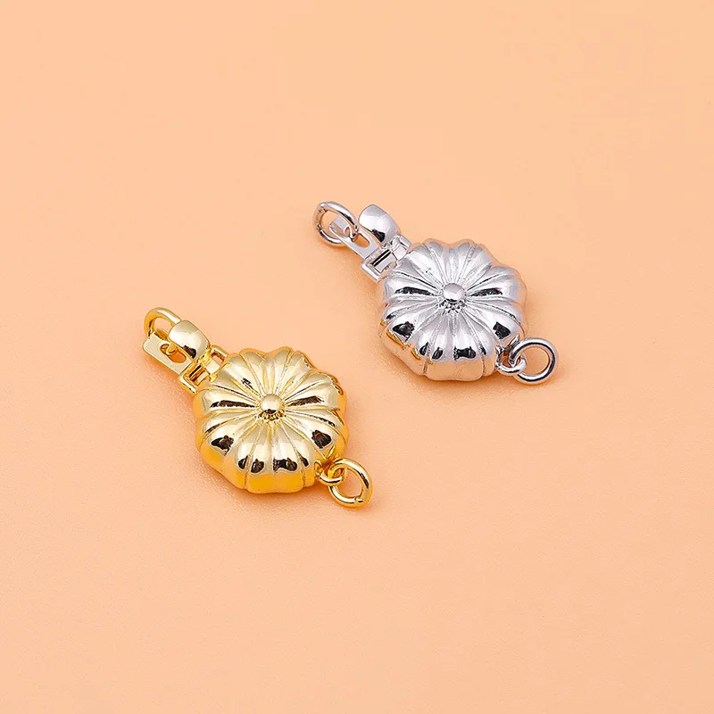 Personalized 925 Sterling Silver Flower Hook Link Clasp For Bracelet/Necklace Making Wholesale