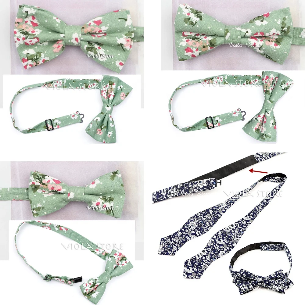 Customize Bowtie Plenty Patterns Floral Plaid Striped Dot Parent-Child Men Women Kids Butterfly Party Wedding Bow Gift Accessory