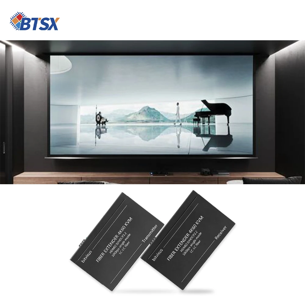 Bitvisus High-speed 10Km Fiber Optic Transmission 10.2Gbps HDMI Extender Over Fiber