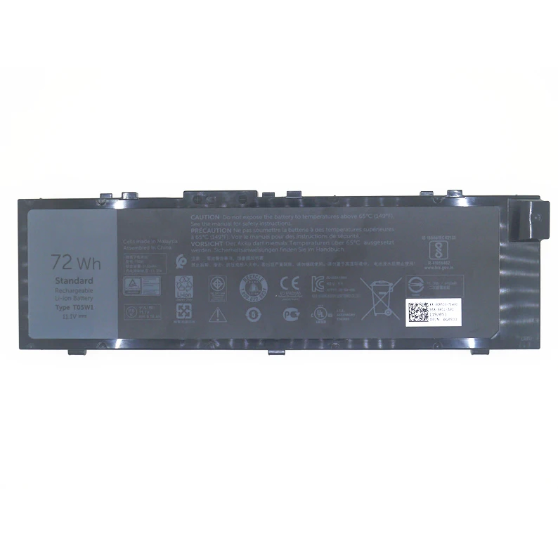 T05W1 MFKVP RDYCT original laptop battery 11.1V  6486mAh  72Wh  6cell for DELL Precision 17