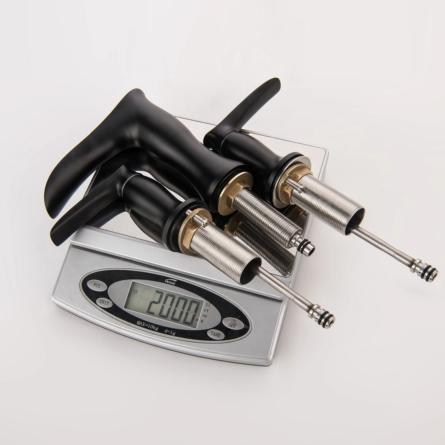 USA Stock 2 Handle 3 Hole Widespread Matte Black Waterfall Bathroom Faucet 8 inch Vanity Sink Faucet