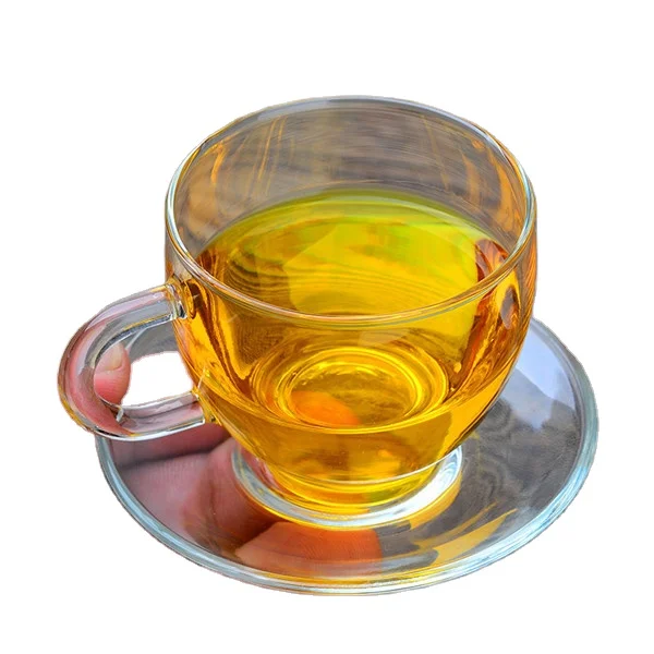 clear rounded handmade borosilicate mini glass tea milk cup