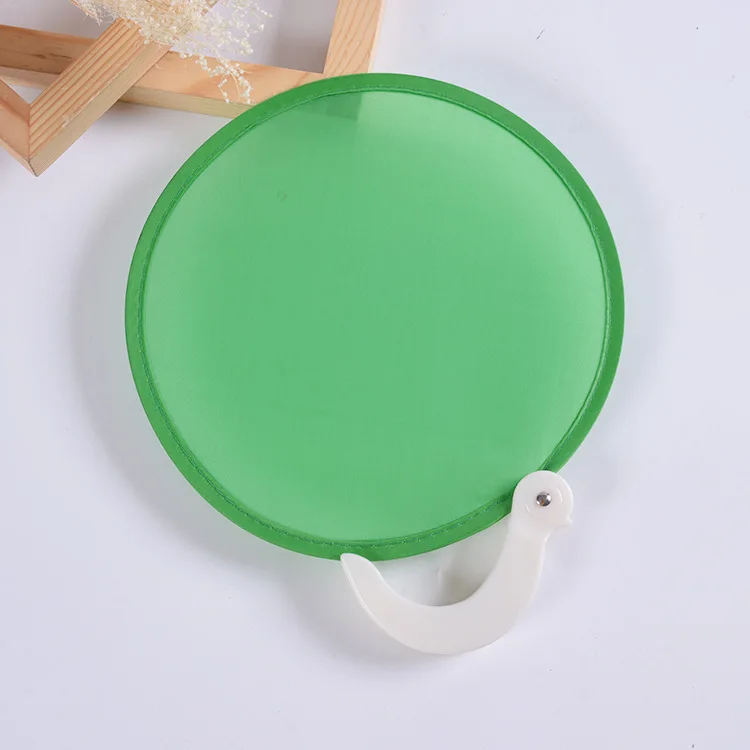 Custom printed nylon circular folding hand fan frisbeee fan promotional advertising Flying Disc