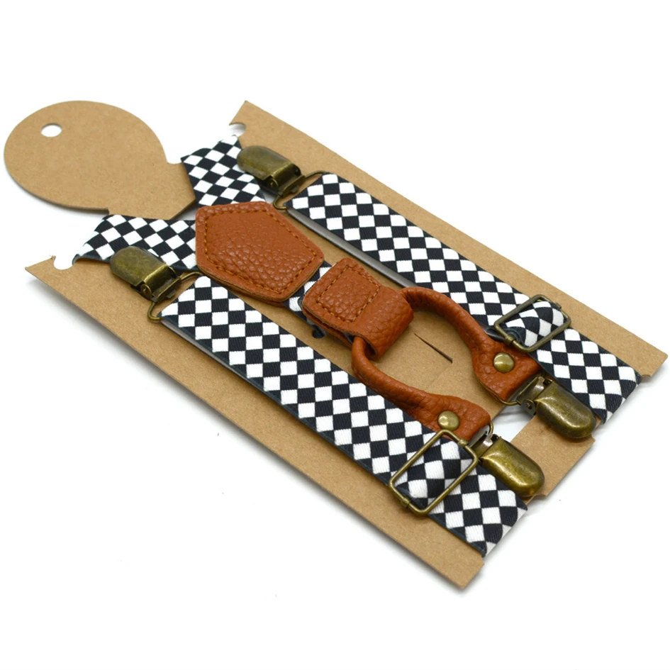  wholesale fashion printed 4 clips suspenders for kids children