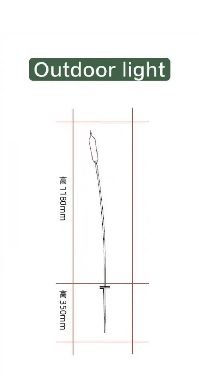 Lumind IP65 waterproof stainless steel acrylic landscape garden decoration pillar reed LED Decor lawn lamp