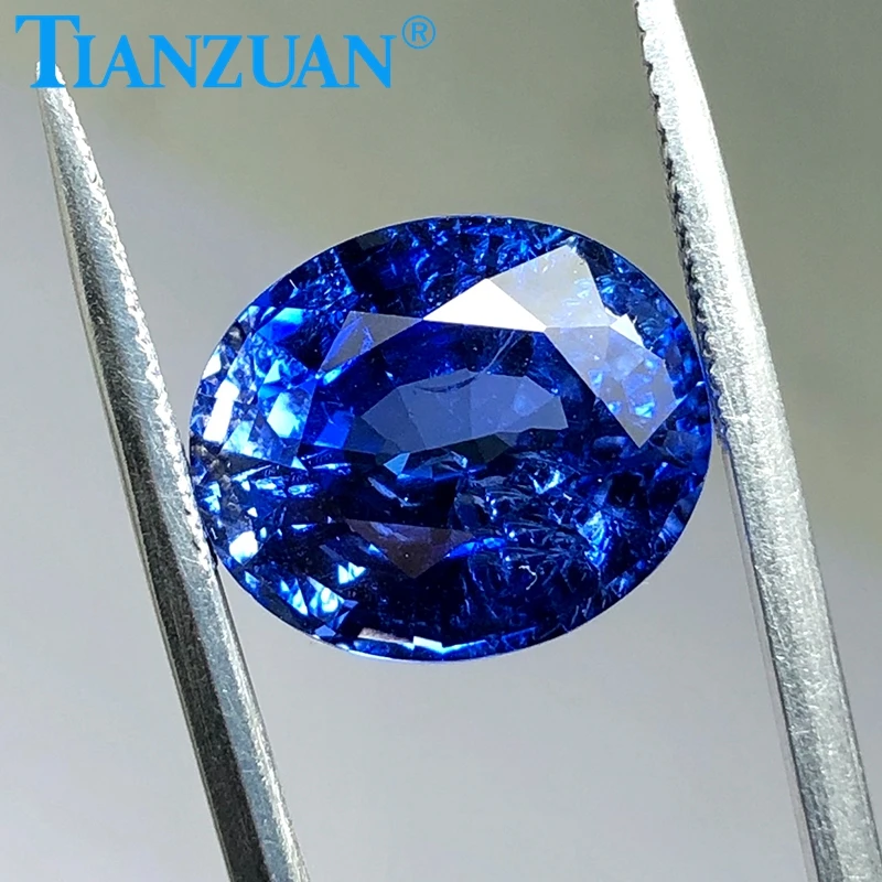The Thai  Cut Synthetic Corundum Deep Bule  Royal Blue Sapphire-Like Oval Shape  Artificial loose Gemstones
