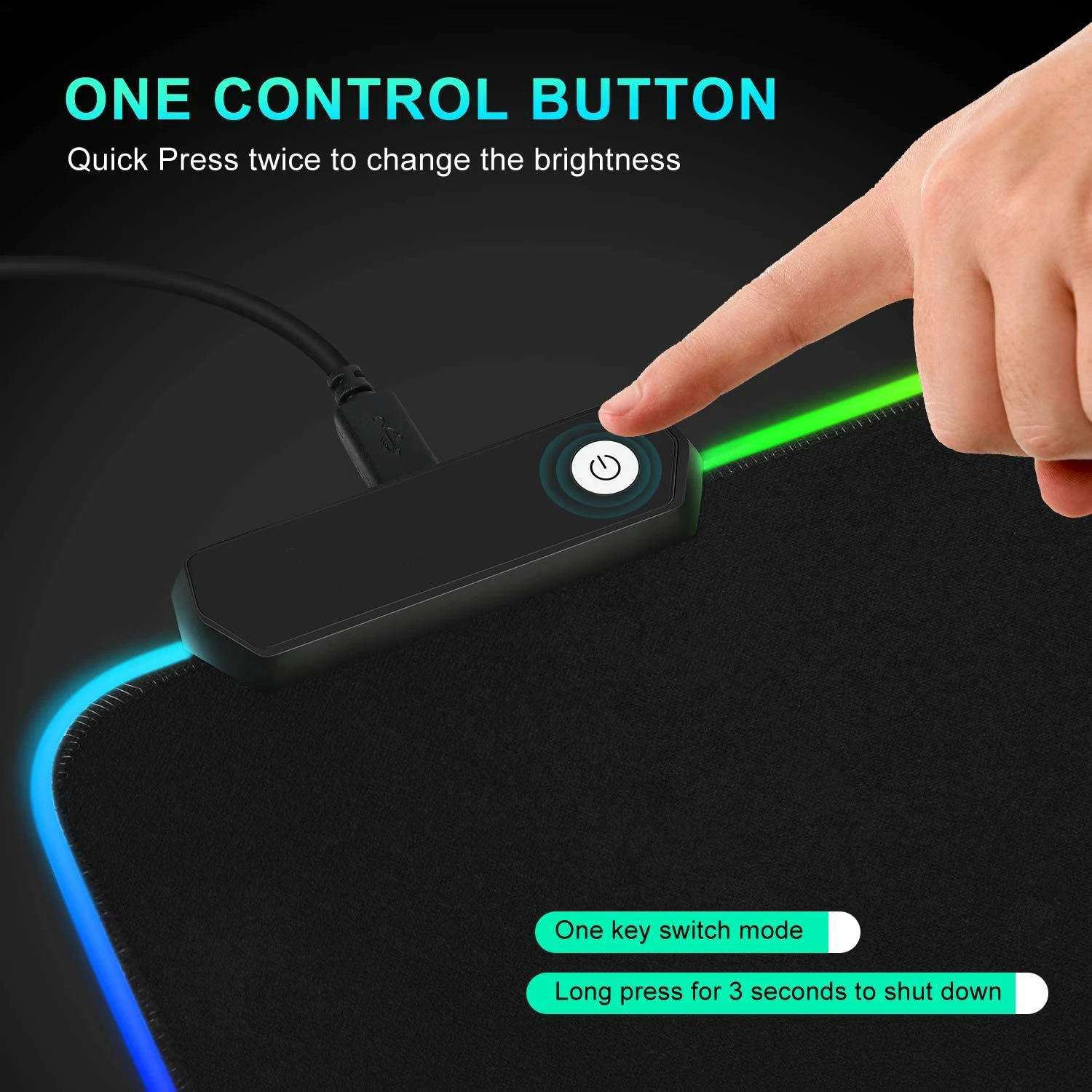 Custom Logo Printed Sublimation XL XXL Large Big Rubber RGB LED Black Anime Gaming Mouse Pad Mat For Gamer