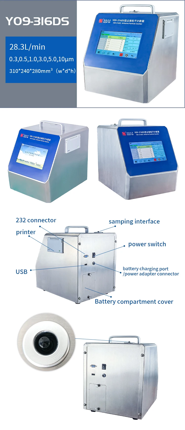 DEVELOPED  TYPE airborne Particle Counter