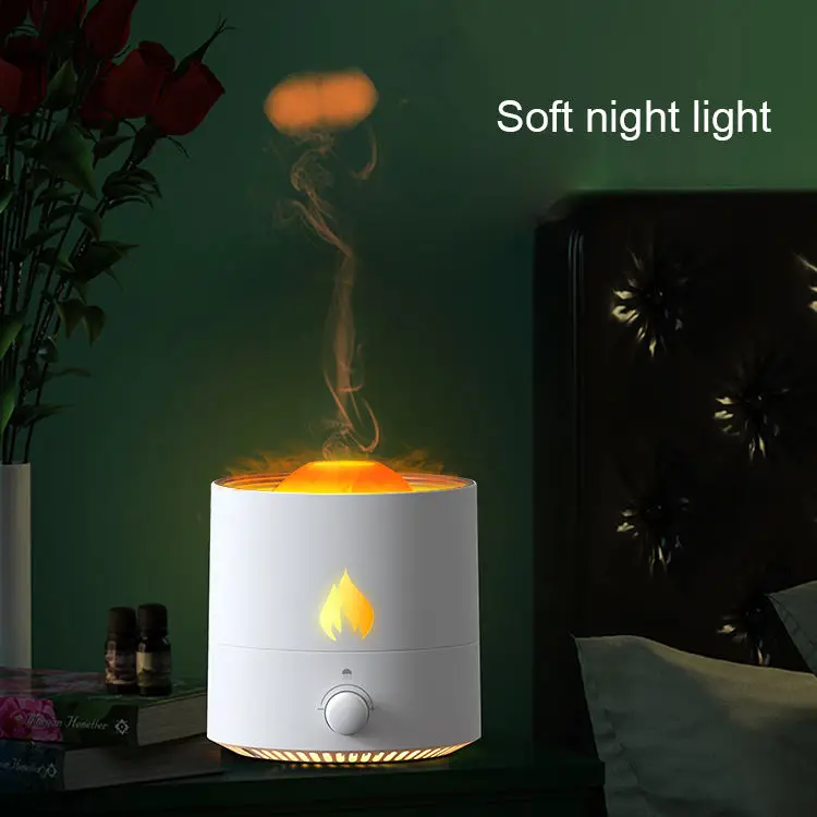 Jellyfish Cigarette Humidifier 320ml Flame And Jellyfish 2 Mist Mode Electric Aromatherapy Essential Oil Diffuser