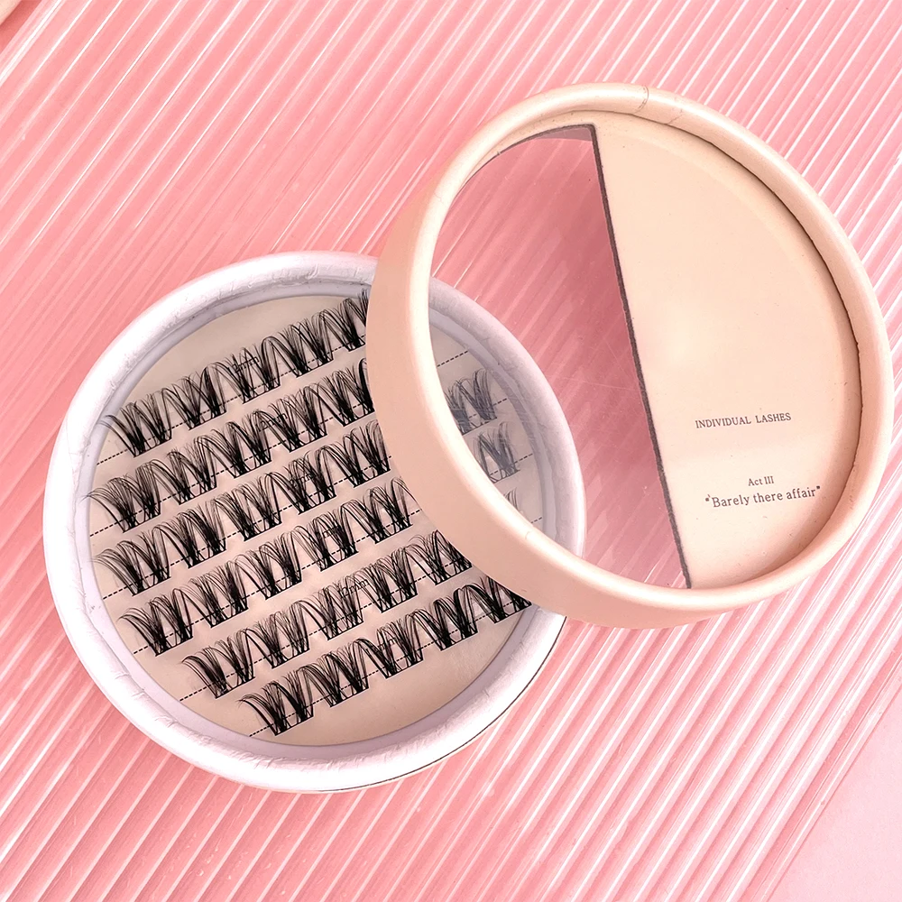 Handmade Natural 20D 30D 40D Faux Mink Diy Eyelash Extension Diy Clusters Lashes Self Grafting Eyelash Extension