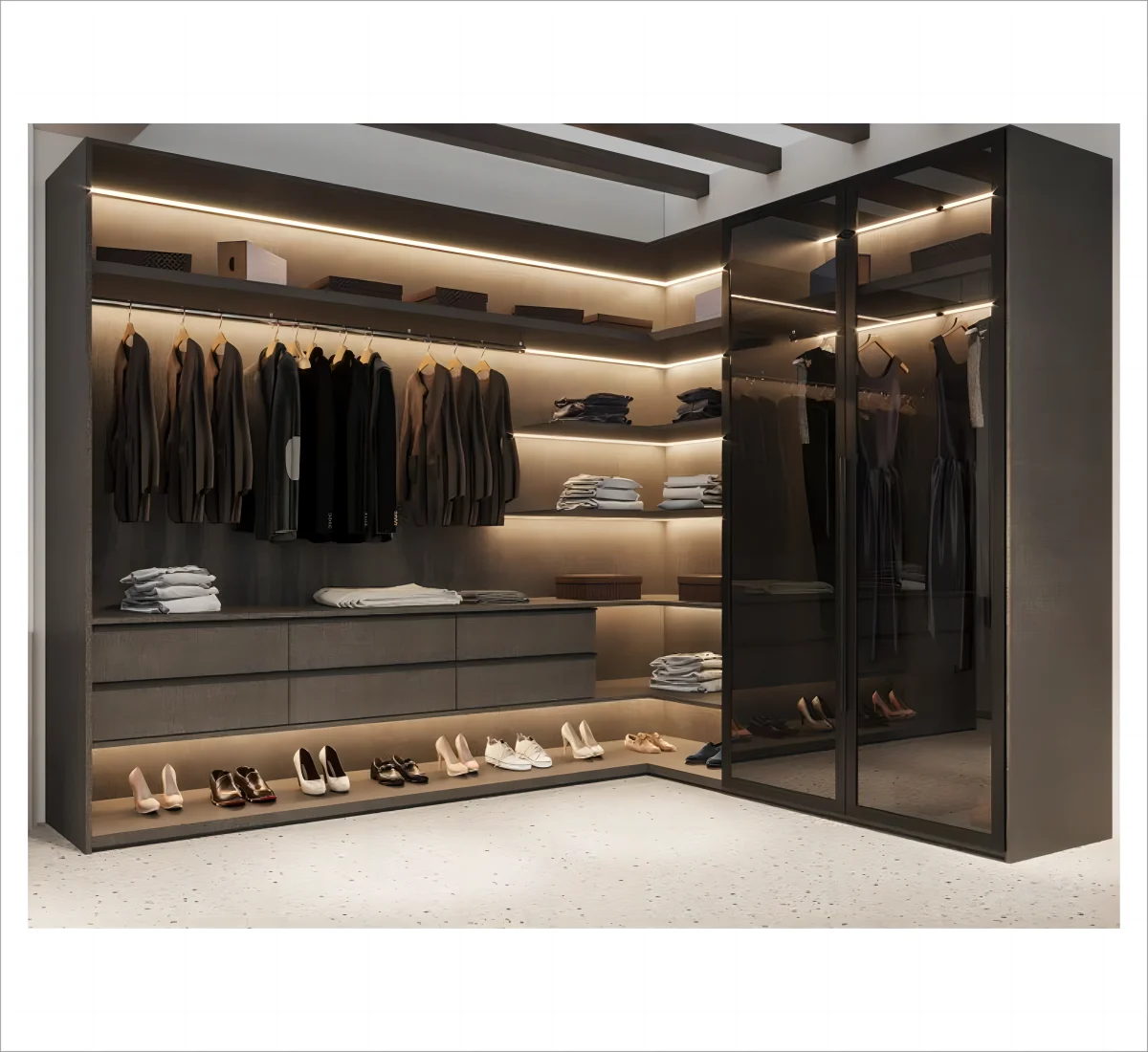 Kejia Modern Walk In Closet Wardrobe Custom Systems Design Wood Bedroom Cupboards For Bedroom Open Wardrobes