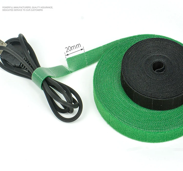 Custom Self Adhesive Tear-able Back To Back Wire Tie Curtain Plant Fixed Binding Hook And Loop Belt