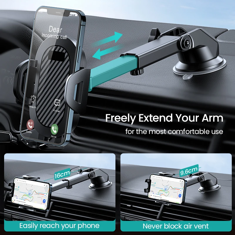 Car Phone Holder 360 Windshield Mobile Cell Support Smartphone Universal Mount Stand for iPhone 14 13 12 for Samsung for Huawei