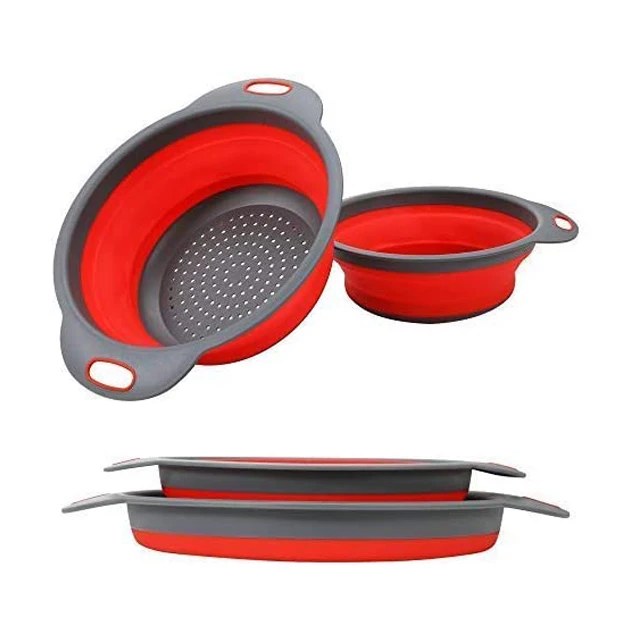 Kitchen Single Fine Mesh Strainer with Wooden Handle Mesh Basket Stainless Steel Metal Colorful Plastic Feature Eco Material Rim