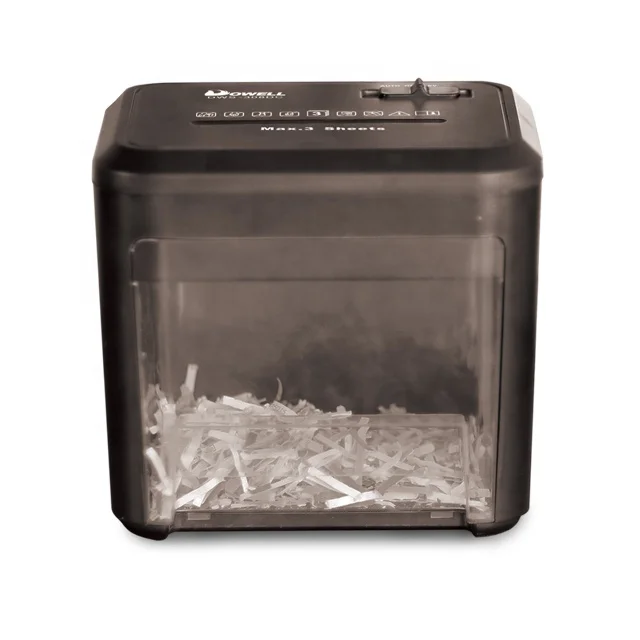Desktop Paper Shredder 3 Sheet Cross Cut Paper Shredder Low Noise Mini Shredder