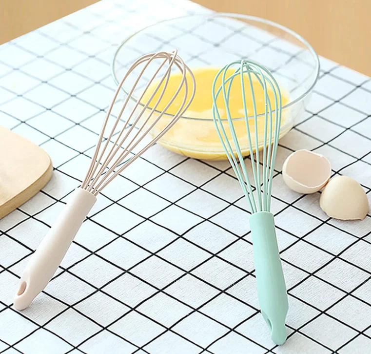 Egg Beater, Mini Silicone Kitchen Whisks, Baking Tool for Dough Milk Egg Blending Stirring Whisking and Beating, Kitchen Utensil
