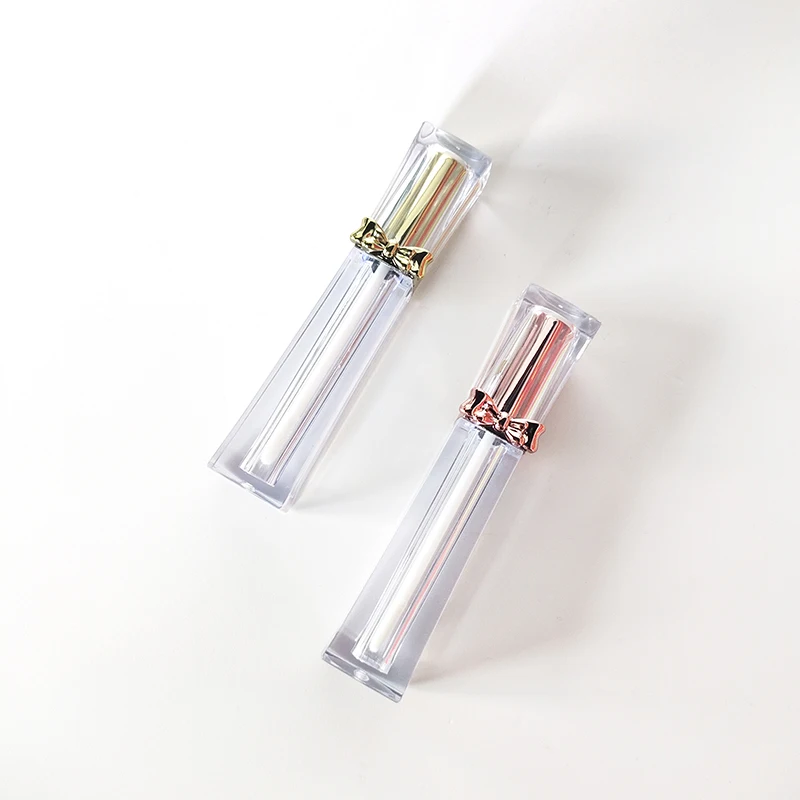 Promotion sale Plastic glitter lip gloss container packaging gloss tube for lipgloss with rose gold/black have stock now