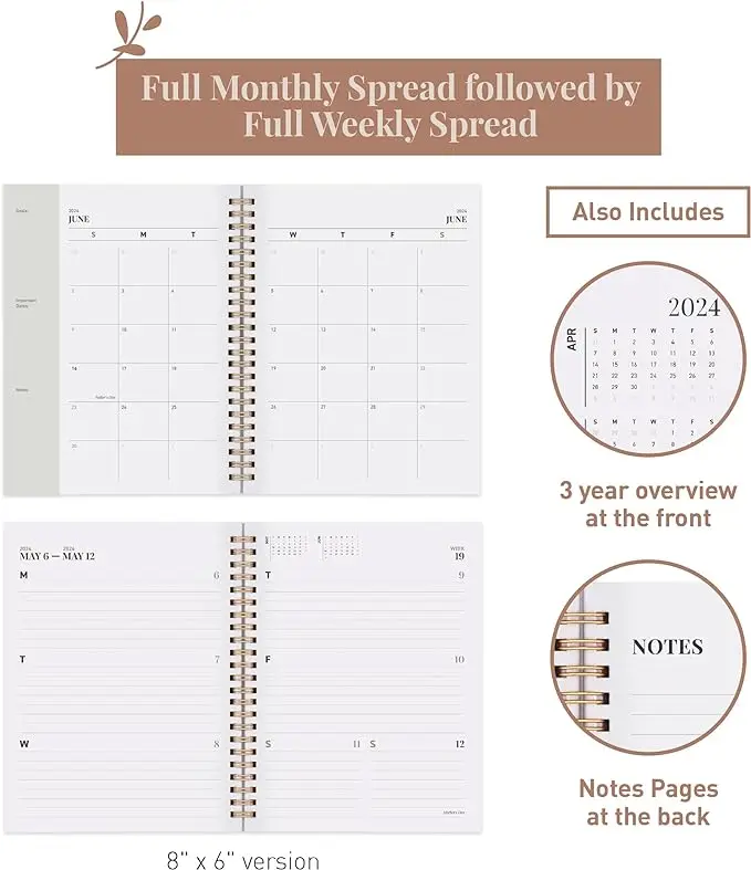 2024 Wholesale Custom Daily Weekly Monthly Agenda Academic Calendar Planner