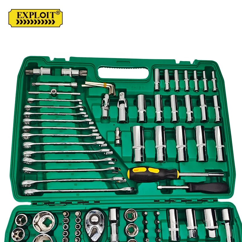 Auto Car Repair Wrench Tool Kit 216PCS Industrial Grade Vehicle Repairing Portable Socket Spanner Tools Set Box