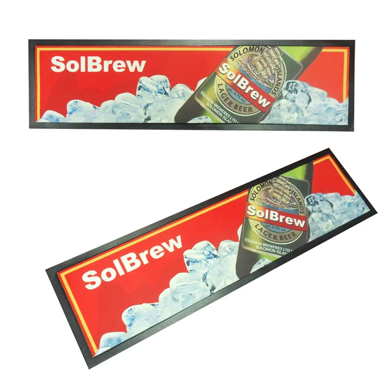 Tigerwings Hot Selling Custom Printing Rubber Bar Mats Spill Mat Anti Slip Wholesale Personalized Bar Runners