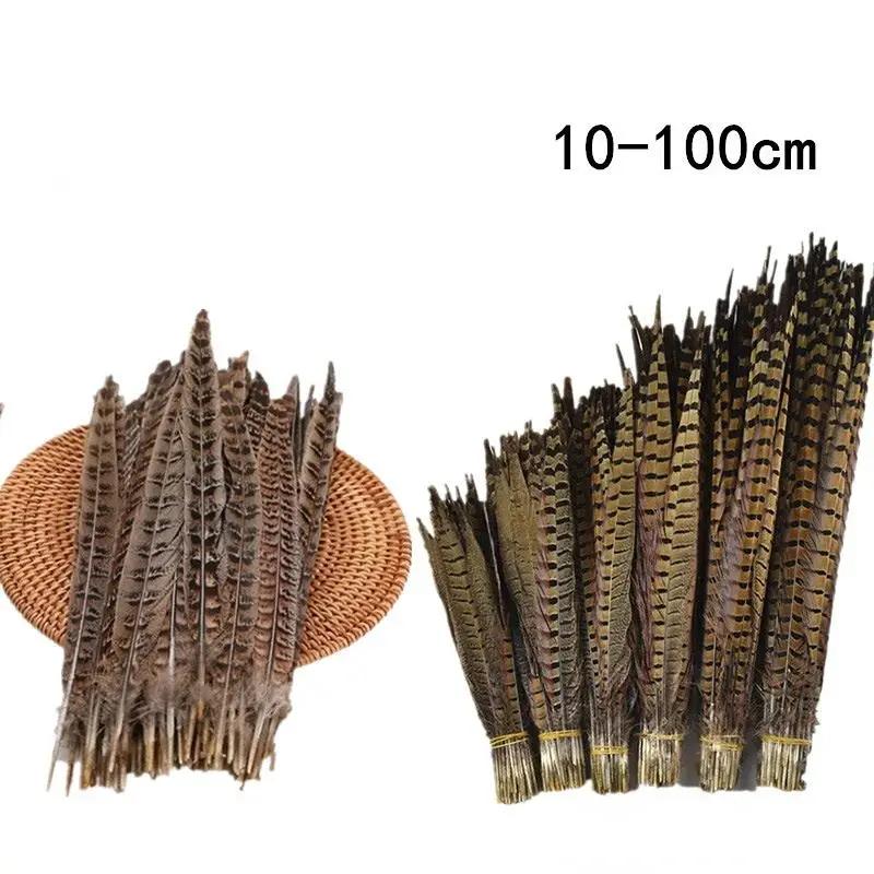 Factory wholesale 10-100cm female male pheasant tail DIY headwear accessories pheasant feather