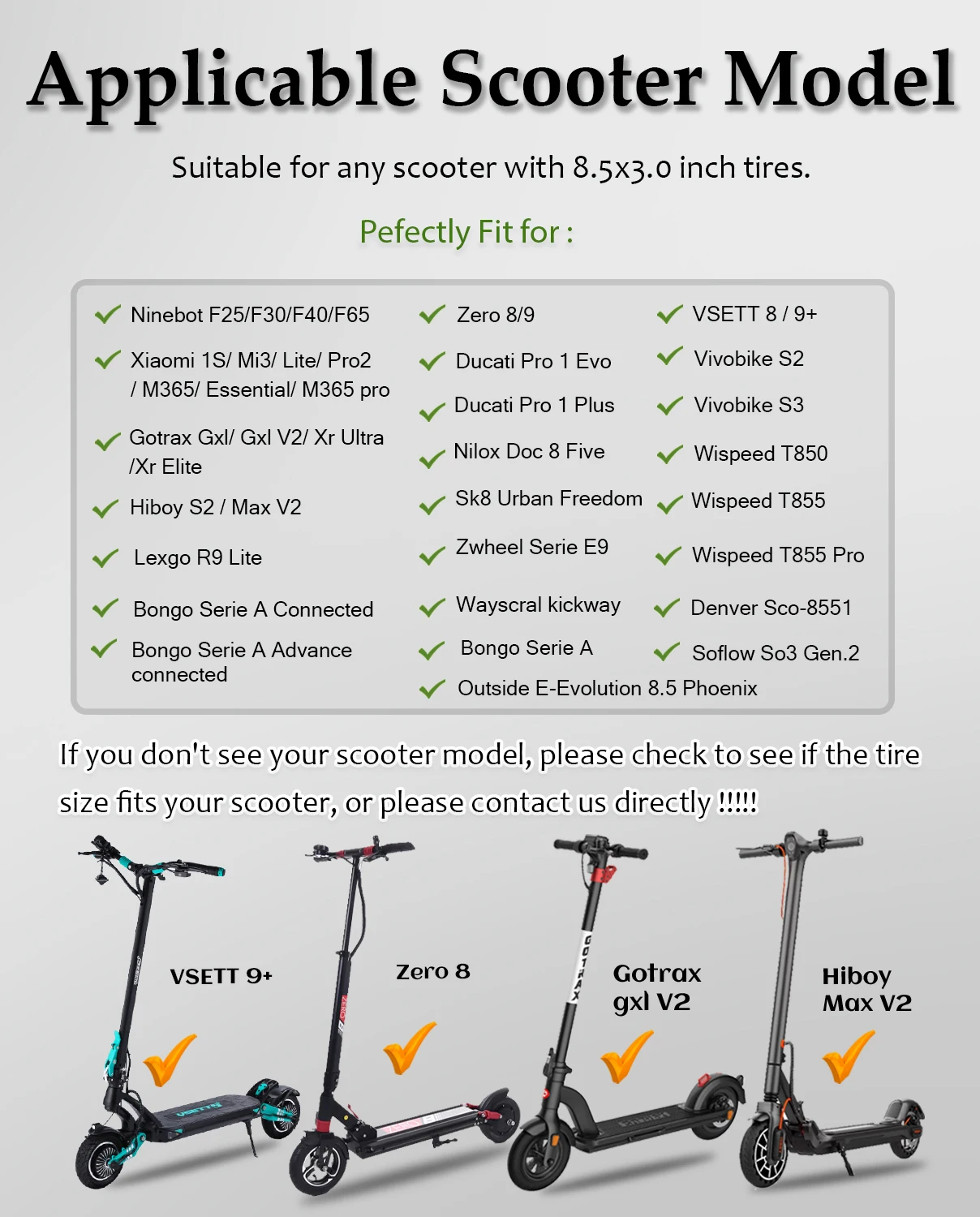 8.5x3.0 Inch Scooter Outer Tire Widened Tread Off-road Tires Shockproof Design for M365 Pro Scooter 8.5 Inch Widen Thicken Tyre