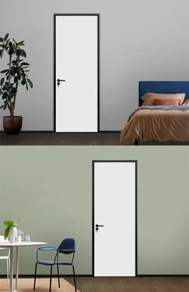 Factory price simple timber door design metal door frame water proof fire resistant hotel project wood door design