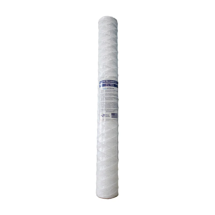 10-Inch PP String Wound Sediment Filter Cartridge Manual Reverse Osmosis Water Filter Replacement Household Outdoor Hotel