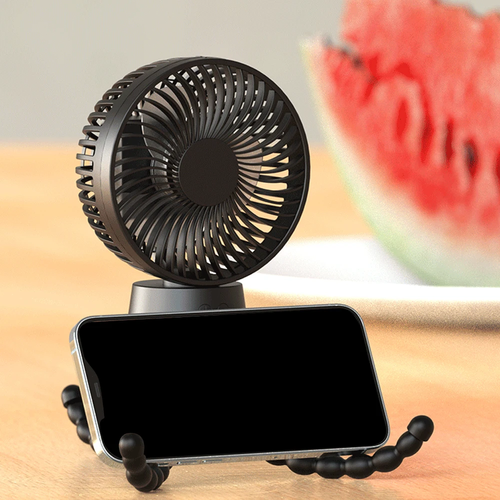 Versatile 10000mAh Octopus Fan work as power bank USB Electric Plastic Installation pushchair mount Outdoor Use AIR cooling fan