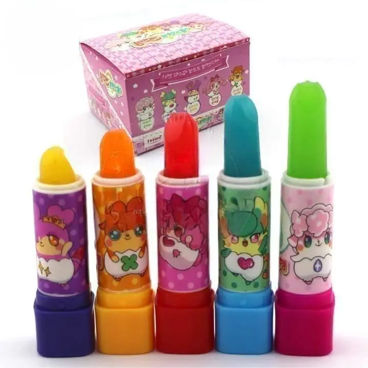 Hot Sale New Funny 5g Multiple Colors Lipstick Lollipop  Candy toys kids
