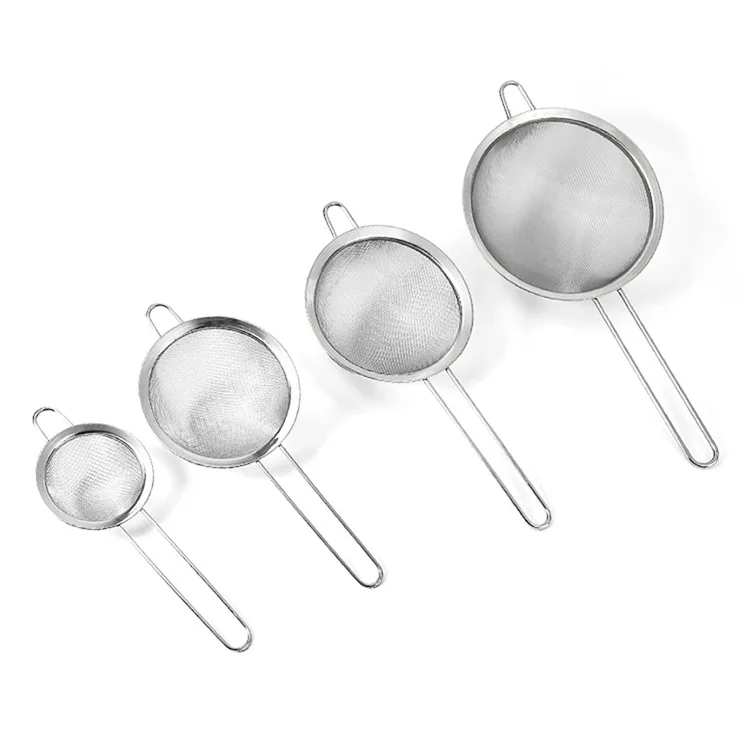 Manufacturers supply stainless steel colander soy milk strainer frying spoon flour sieve