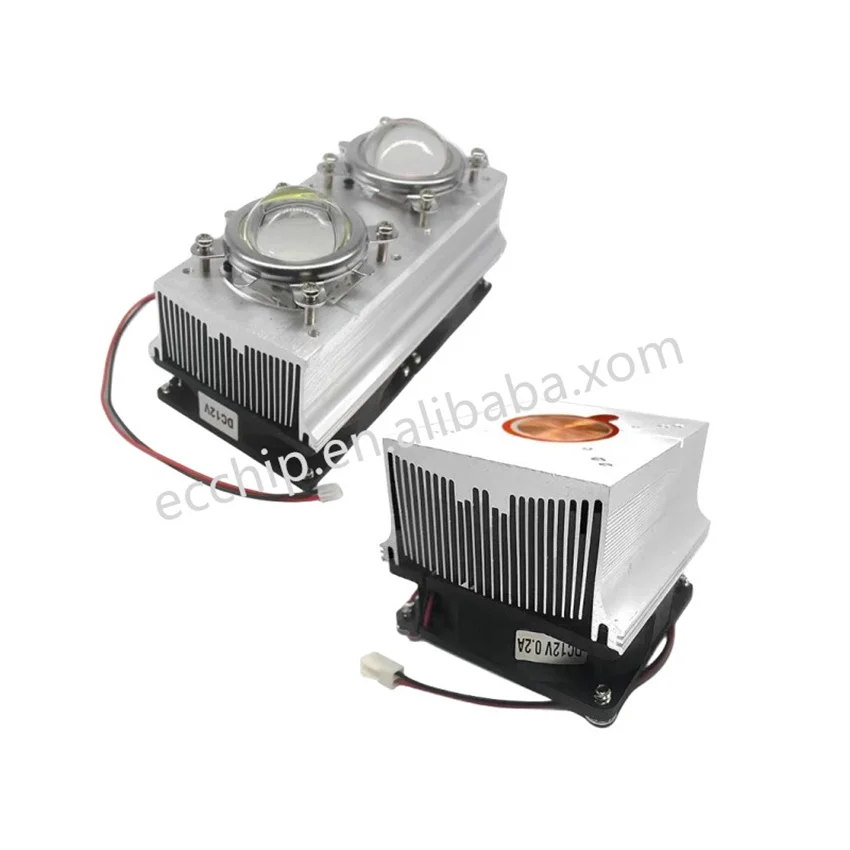 High Power LED Chip 20W 30W 50W 100W  12V Cooling Fan LED Lens Set Aluminium Heatsink In stock
