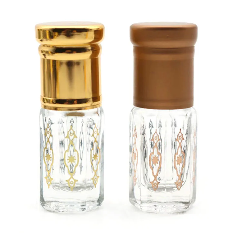 Mini Perfume Bottles Empty Glass 3 ML Octagonal Bead Clear Art Empty Aftershave Mini Refillable Perfume Bottle