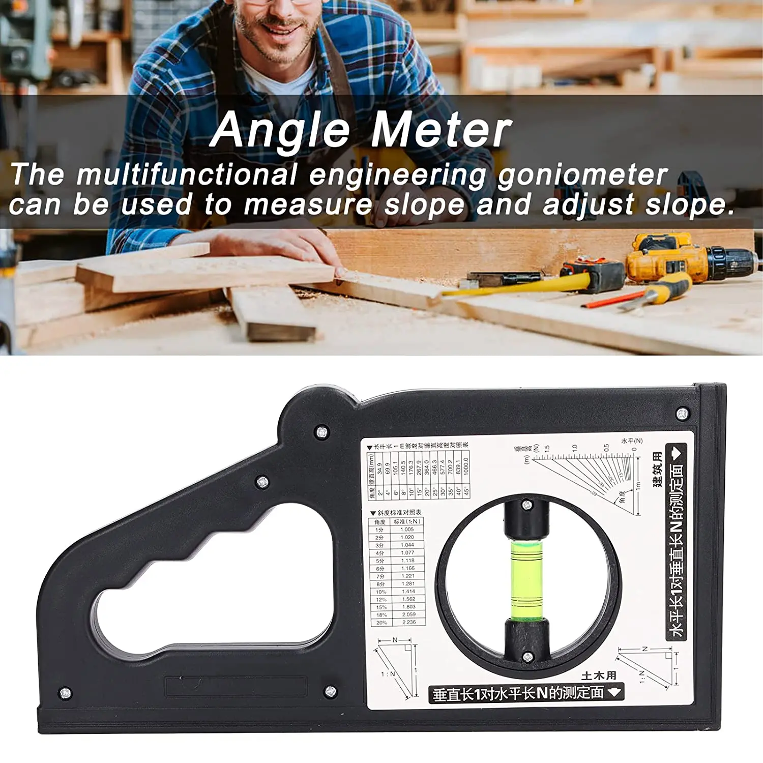 Hand Tool Multi-function Magnetic Horizontal Angle Slope Ruler Measuring Instrument