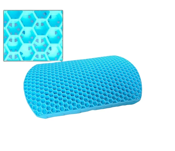 Lumbar Support Cooling tpe Gel Cushion Back  Pillow for Car Seat Office Chair