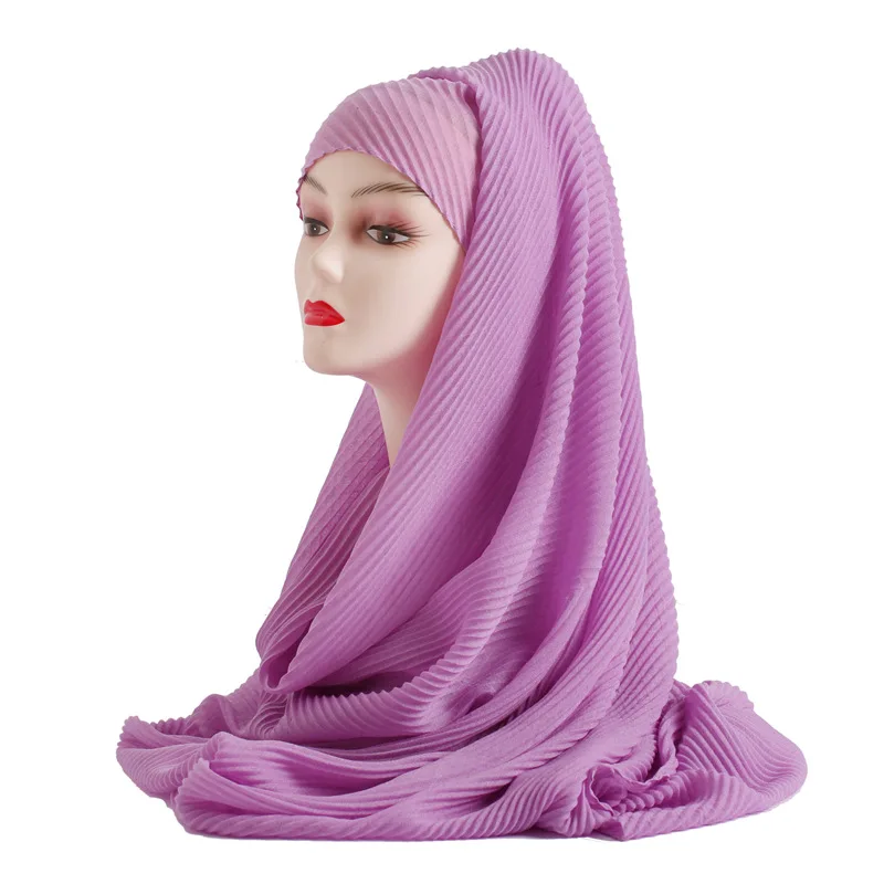 Hot Sale 2021 New Design Crinkle Cotton Scarf Muslim Ladies Hijab