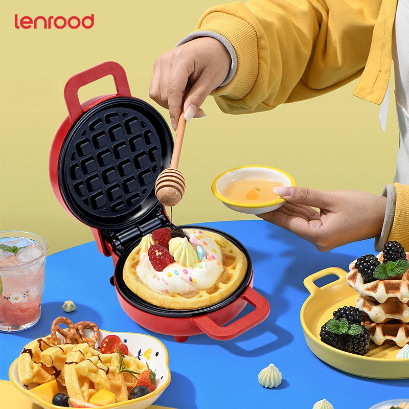 Lenrood brand LR-ABW68 multifunctional 2-slice press grill toaster electric breakfast industrial sandwich makers