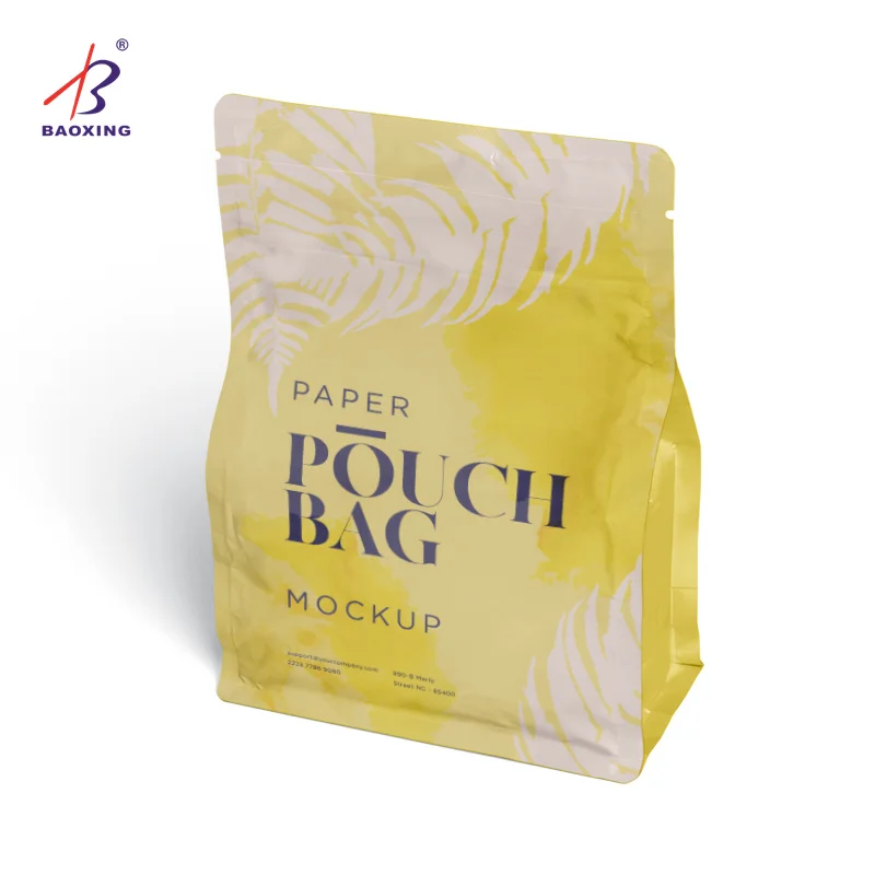 Moisture Proof Flat Bottom Mylar Stand Up Cashew Nut Packaging Plastic Dried Fruit Package Bag