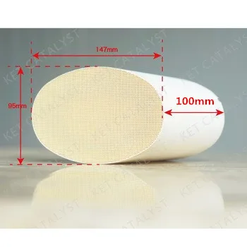 KET Oval aftermarket euro4 three way ceramic substrate catalyst for universal catalytic converter exhaust petrol engine