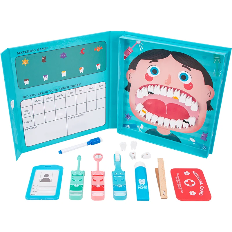 High Quality Kids Educational Role-playing Games Pretend Play Dentist Medicine Box Doctor Kit Toys For Children