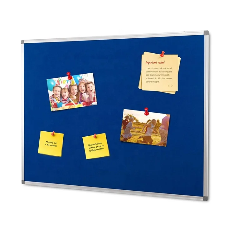 LE NAN Aluminum frame cork message board colorful fabric notice board wall mounted bulletin memo board for school office