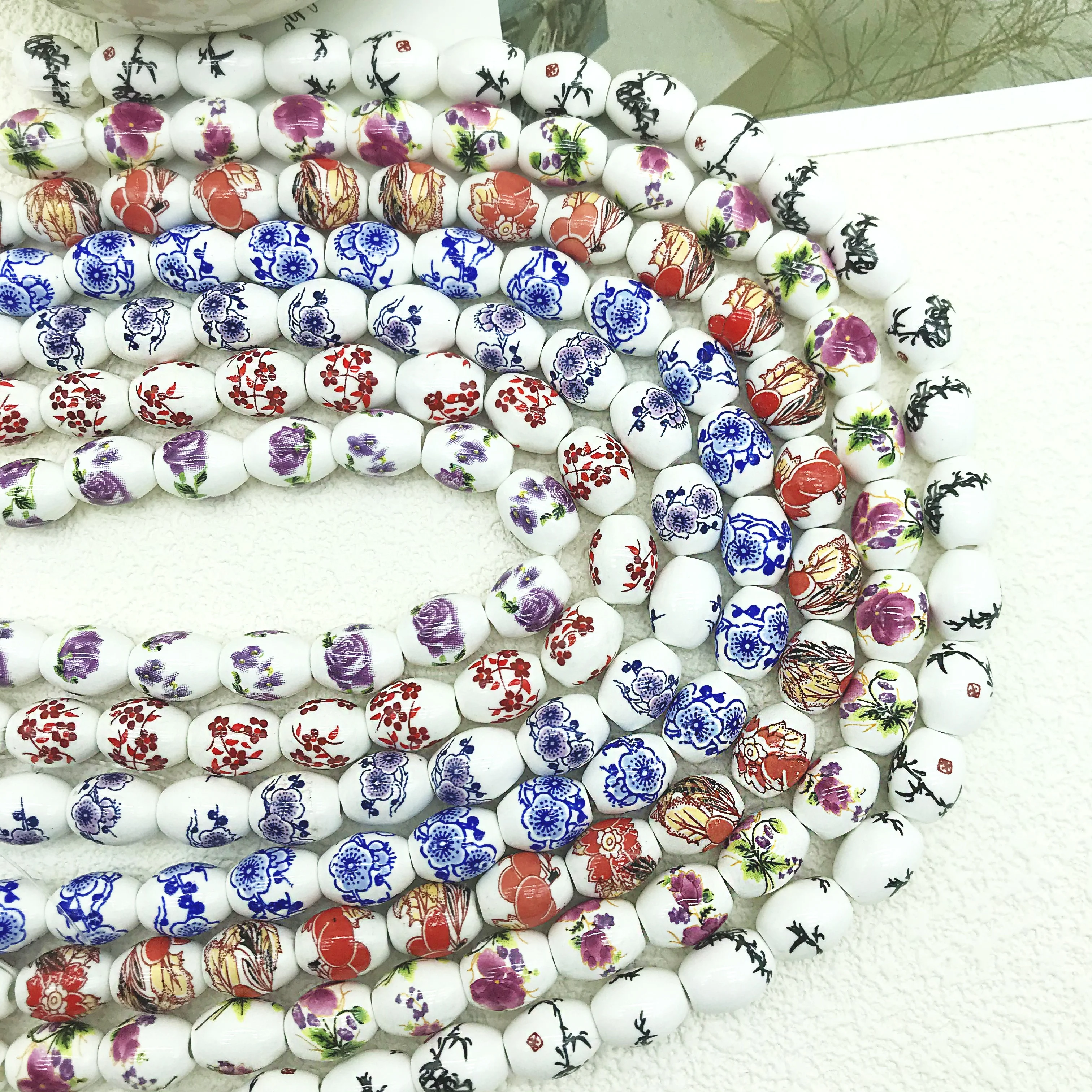 Ceramic Flower Beads  Porcelain  Beads For  DIY Jewelry Making Accessories Bracelet Necklace Making