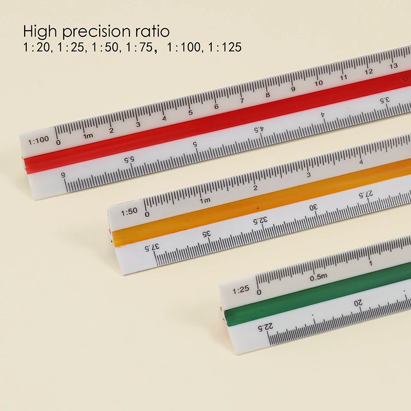 High Quality 30cm Plastic Triangle Scale Ruler WR001U