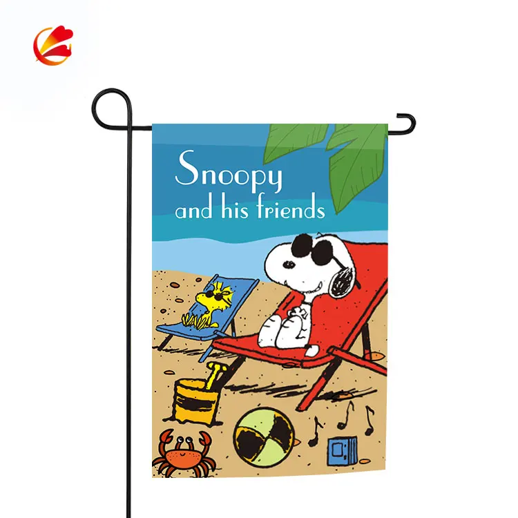 Custom size garden flag hand flag printing snoopy flag