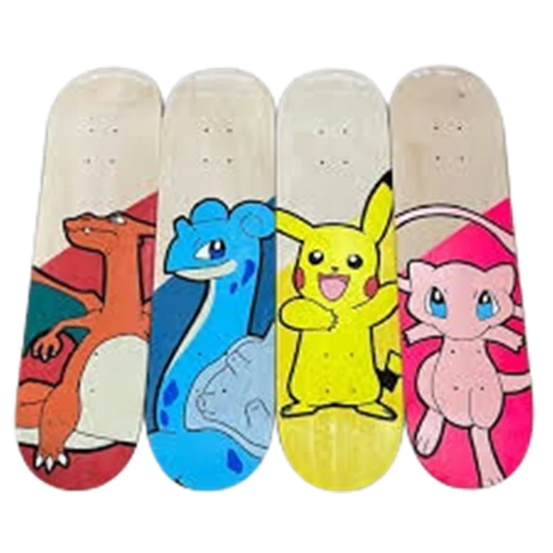 Stock available Portable skateboards plastic fish skate board kids custom cartoon skateboard with handle