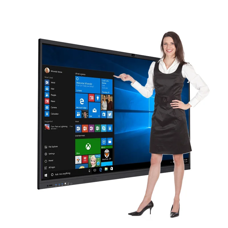 4K Display 65 75 86 Inch Interactive Whiteboard Smart Interactive Flat Screen 65 Inch Interactive Meeting Board Projector