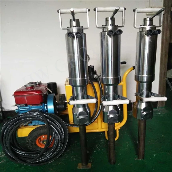 50mm borehole Rock Splitter Equipment diesel engine electric motor Stone Quarry splitting wedges splitter machine