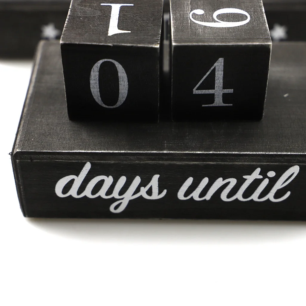 wood block EID countdown calendar for muslim wooden ornament