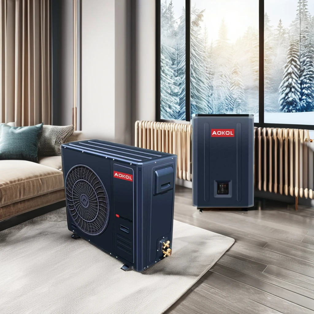 Europe  heat pump ERP A+++, China AOKOL Factory R32 8kW Split type Air to Water Heat Pump,Wifi control DC inverter EVI heat pump