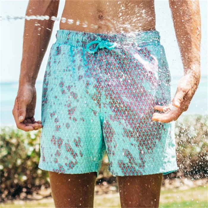 Summer Color Changing swim trunks Quick Dry mens Custom swim trunks beach wear shorts for Men Temperature Sensit Swimming shorts